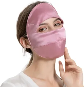 100% 19 Momme Mulberry Silk Sun Protection Face Mask for Women - UPF 50  Lightweight Facial Shield