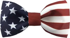 100% Satin Silk Mens Pre-tied Bowtie Stars Stripes American Flag Solid Bow Ties