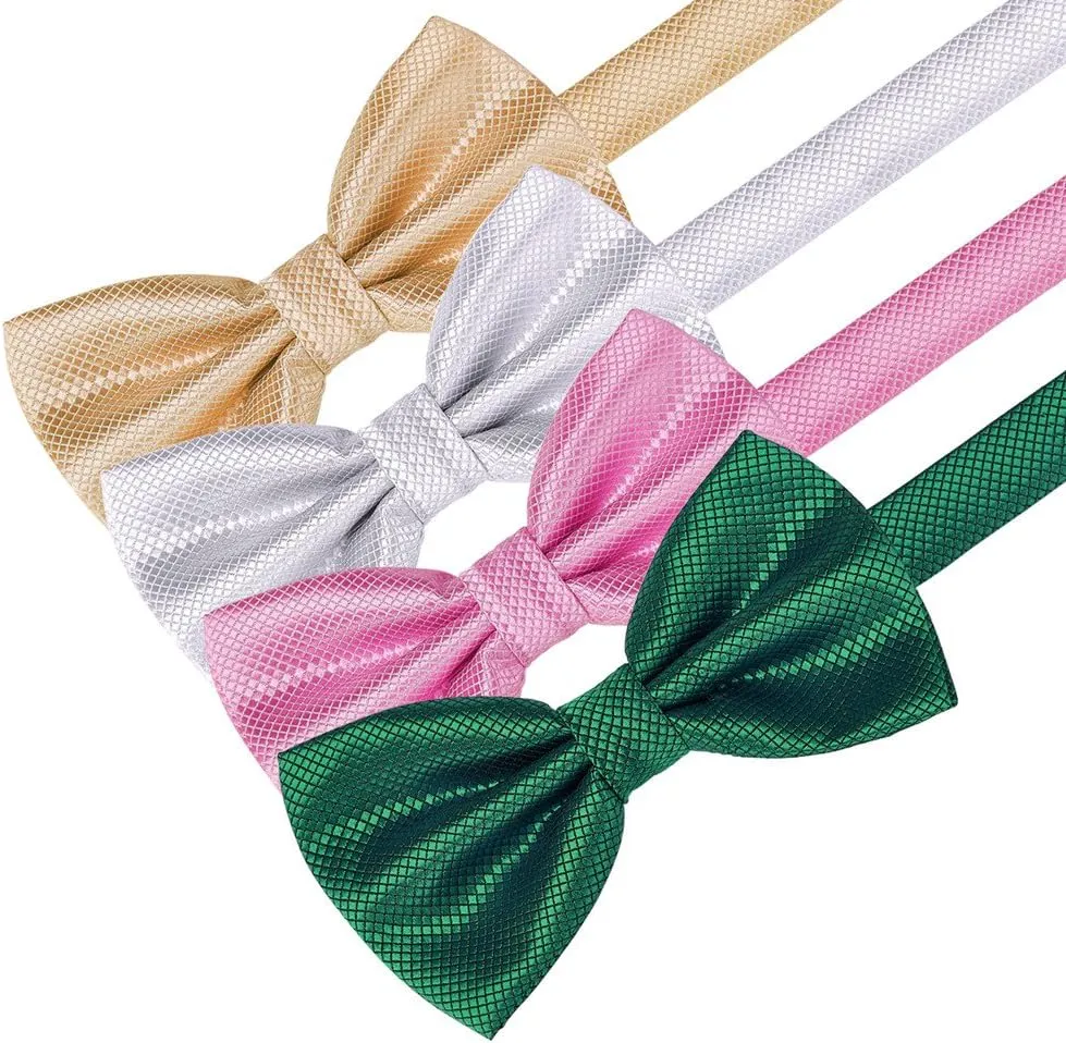 AUSKY 8 PACKS Elegant Adjustable Pre-tied Bow Ties for Men Boys (1&4&5&6&8 Pack for option)