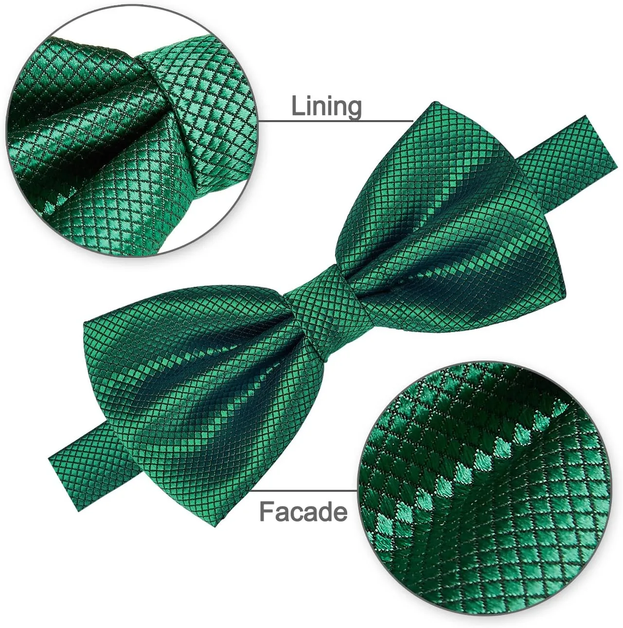 AUSKY 8 PACKS Elegant Adjustable Pre-tied Bow Ties for Men Boys (1&4&5&6&8 Pack for option)