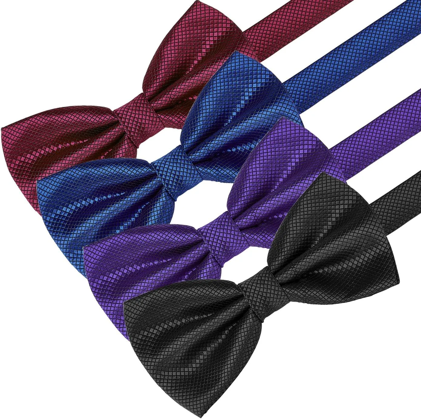 AUSKY 8 PACKS Elegant Adjustable Pre-tied Bow Ties for Men Boys (1&4&5&6&8 Pack for option)