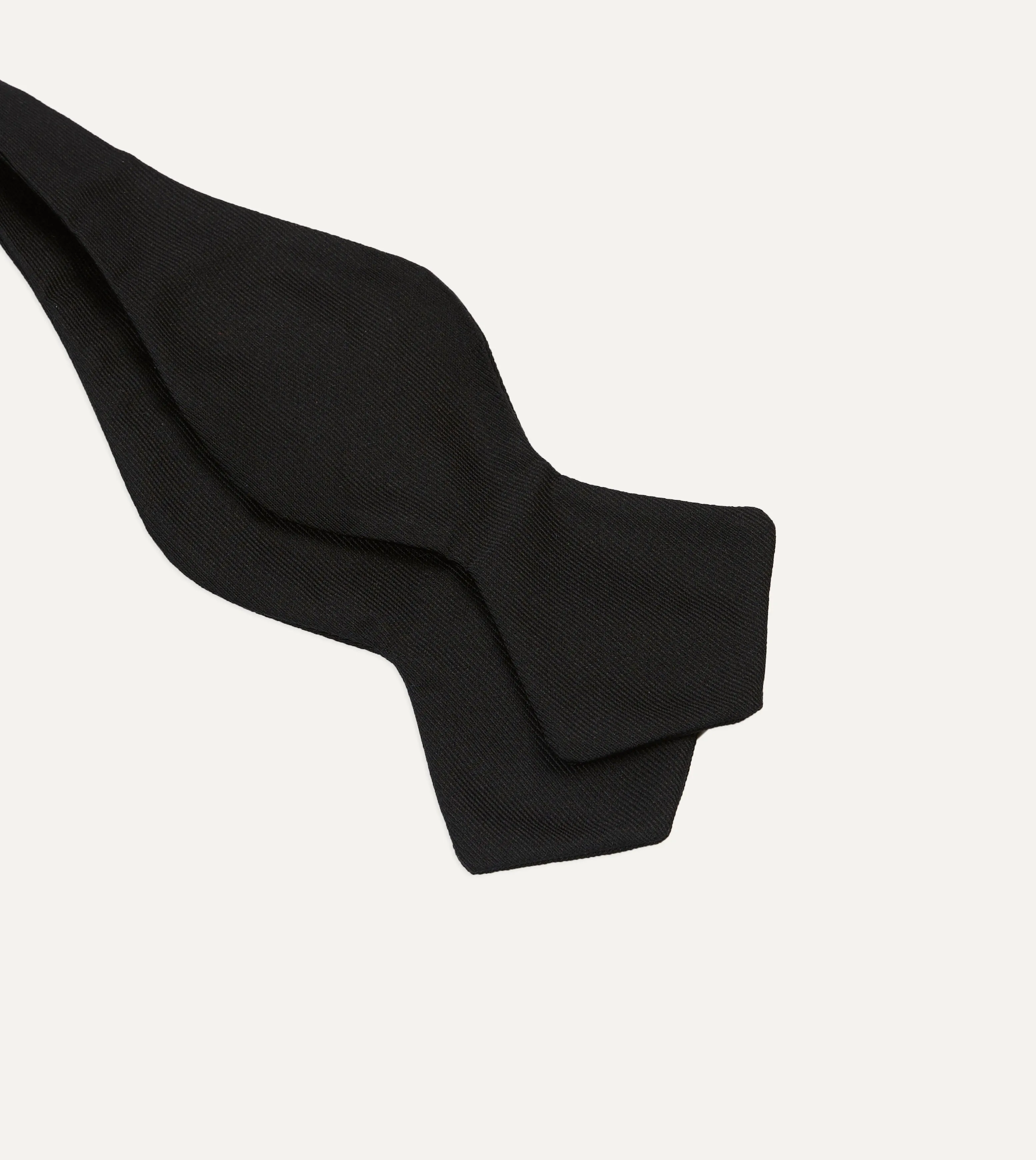 Silk Black Self-Tie Batwing Bow Tie