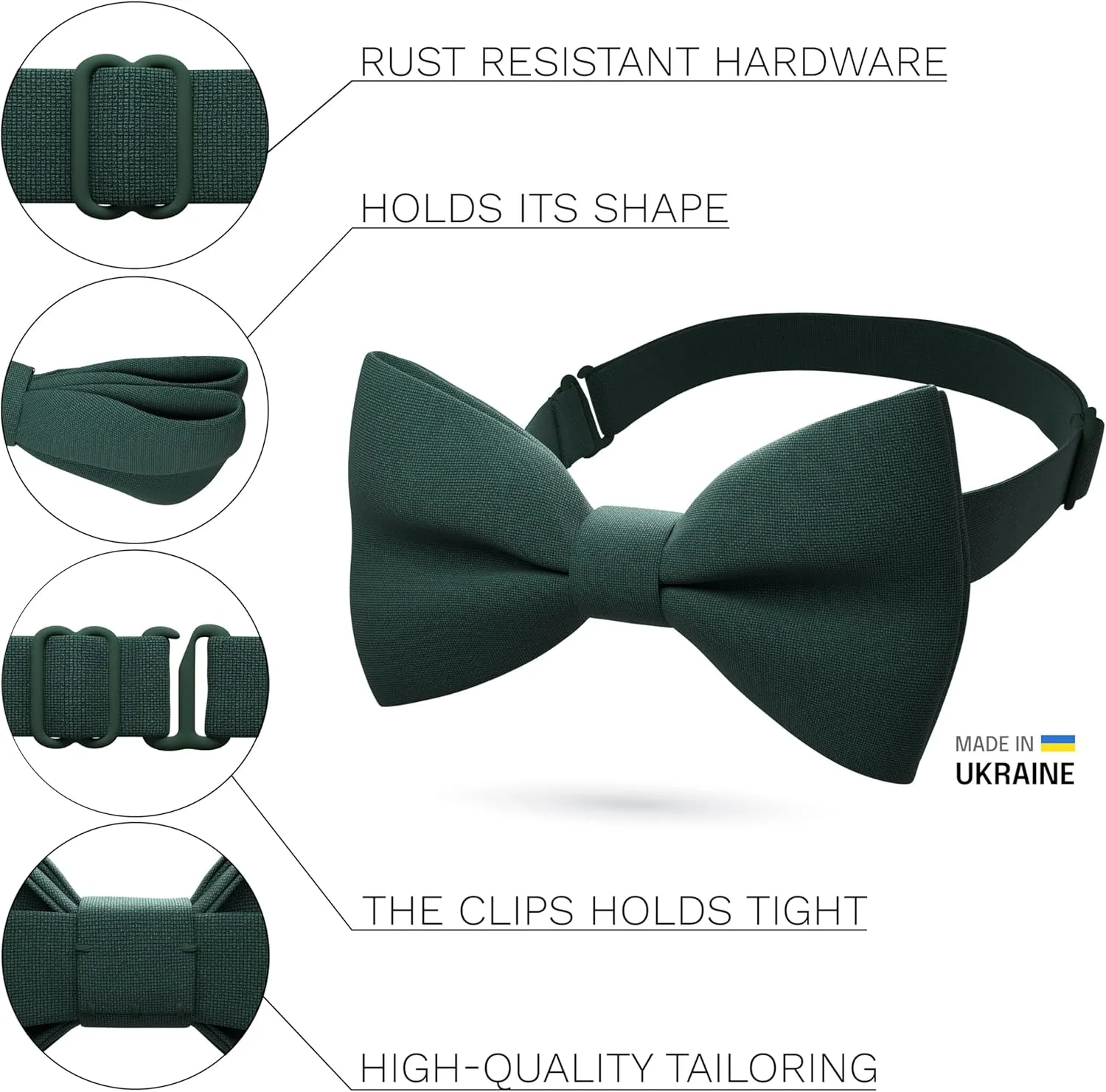 Bow Tie House TM, Mens Bow Ties for any Age Pre-tied Men Bowtie clip on Design for Adults