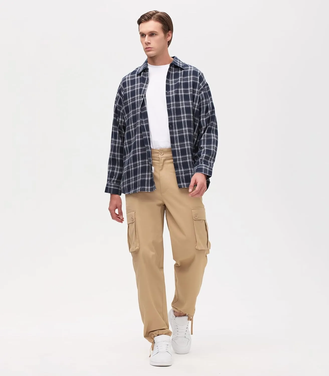 Cargo Pants for Men Baggy and Relaxed Fit Men's Casual Pants with 6 Pockets