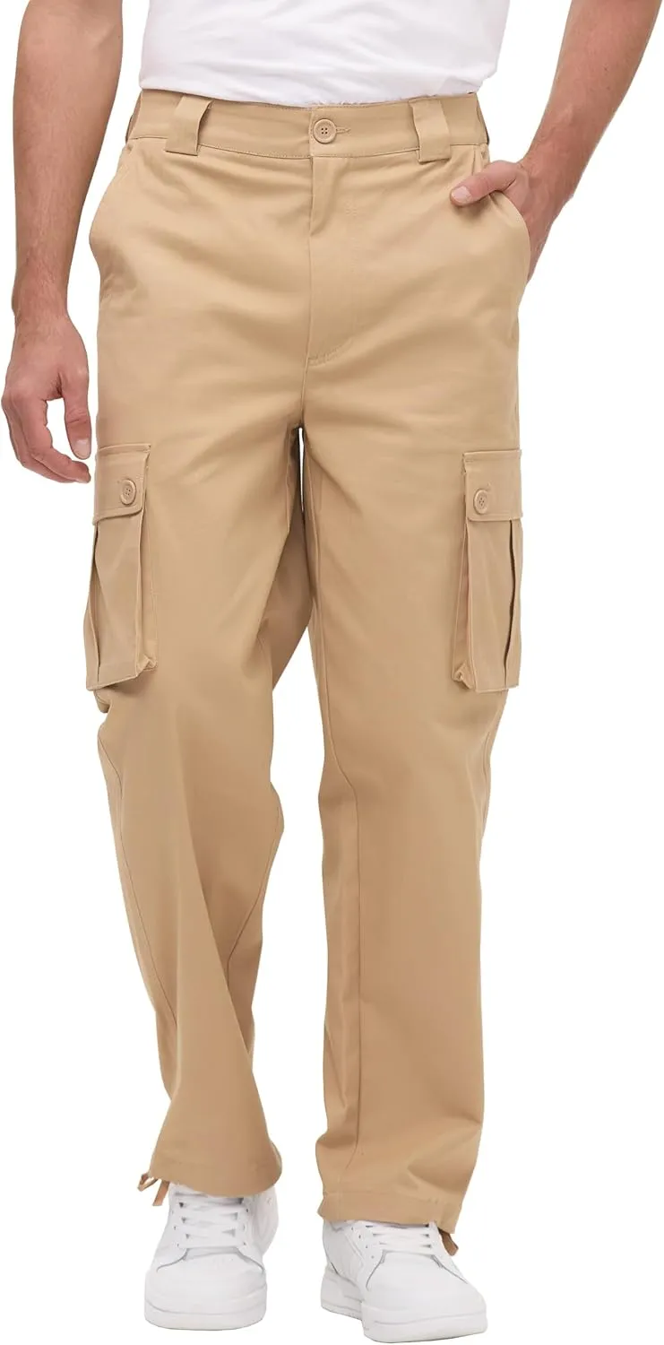 Cargo Pants for Men Baggy and Relaxed Fit Men's Casual Pants with 6 Pockets