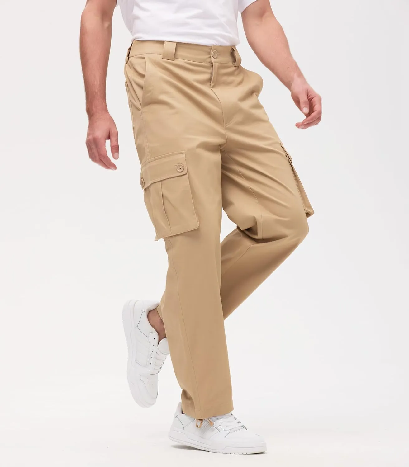 Cargo Pants for Men Baggy and Relaxed Fit Men's Casual Pants with 6 Pockets