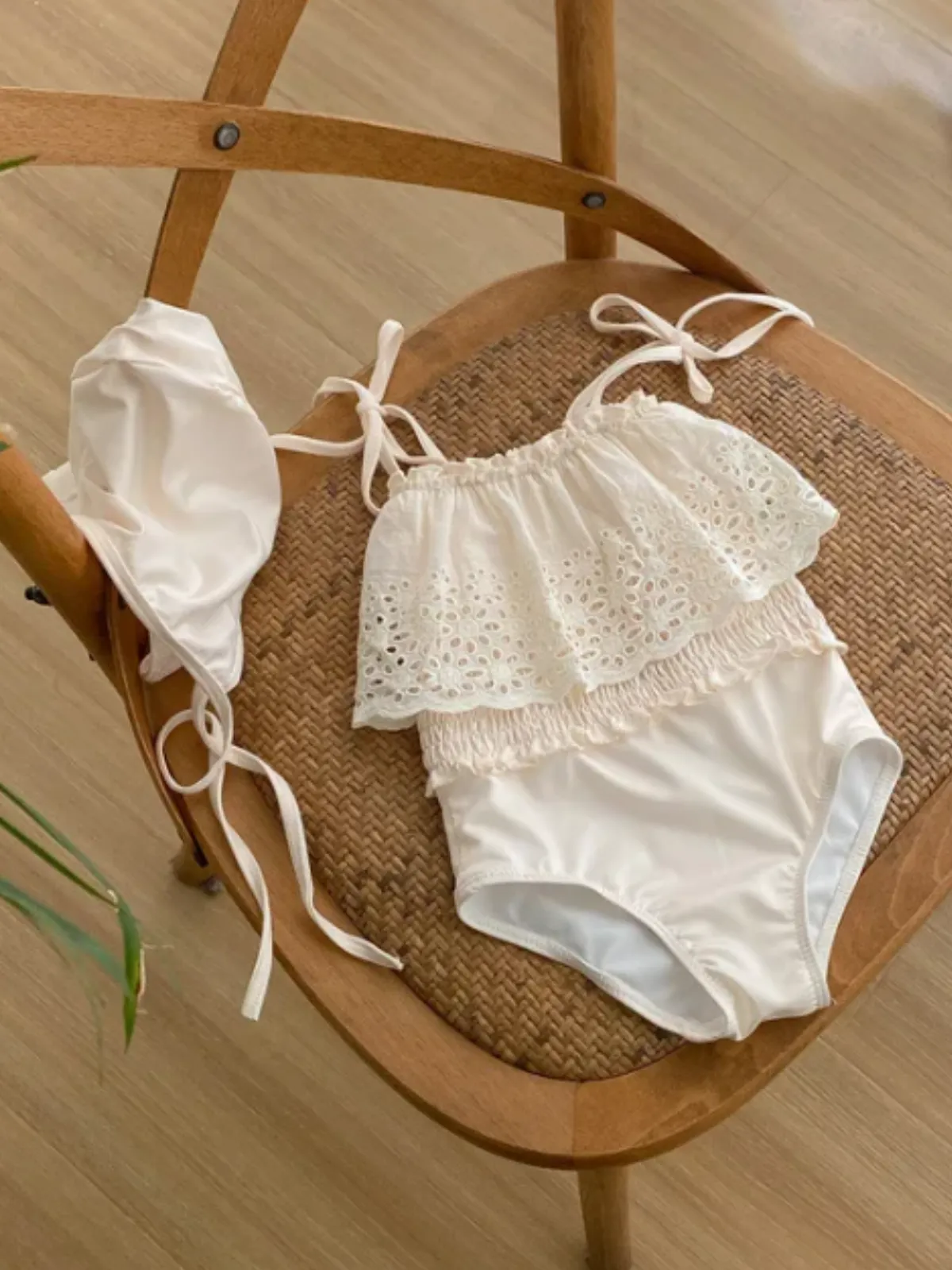 Charming Summer Floral Lace One Piece Swimsuit