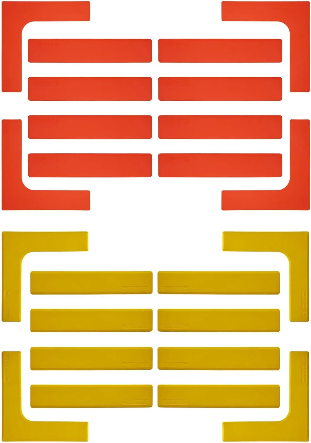 Court Line Marker Set Create Your Own Mini Pickleball Tennis Court (Red Yellow Court Marker)