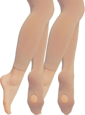 Dancina Transition Ballet Tights  Ultra-Soft Convertible Dance Leggings for Girls & Women  Durable & Comfortable