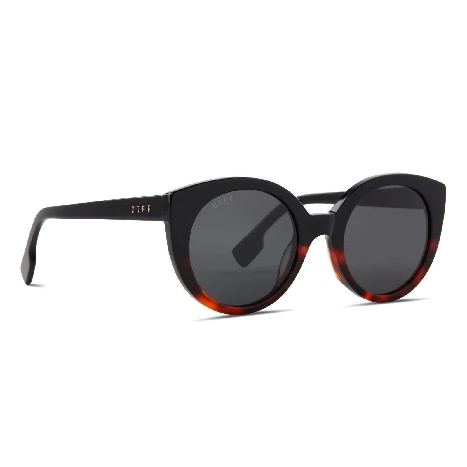 Diff Eyewear - Emmy - Dark Tortoise Grey Sunglasses (Add-On)