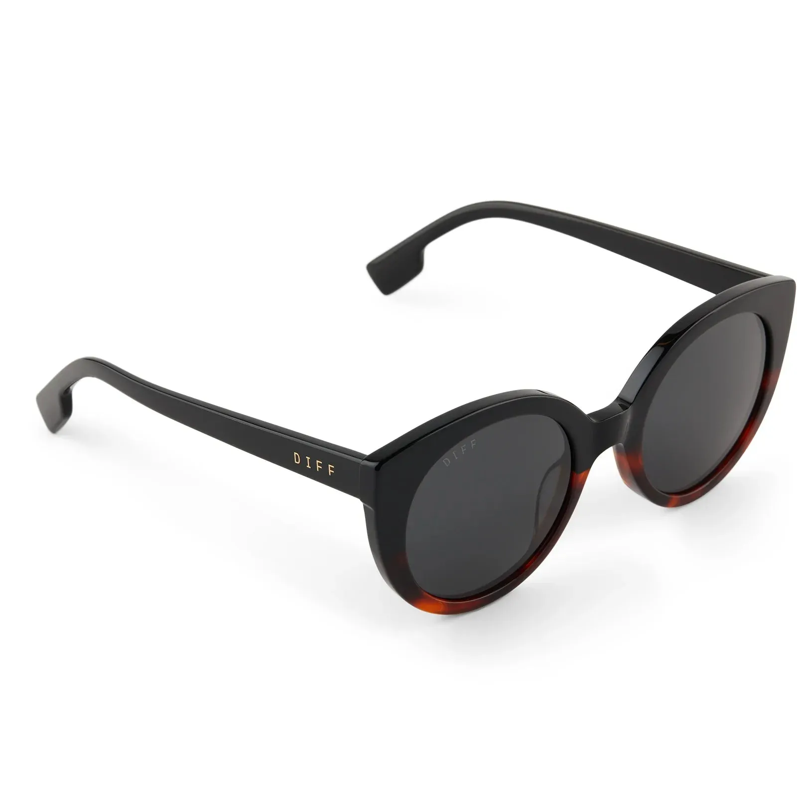 Diff Eyewear - Emmy - Dark Tortoise Grey Sunglasses (Add-On)
