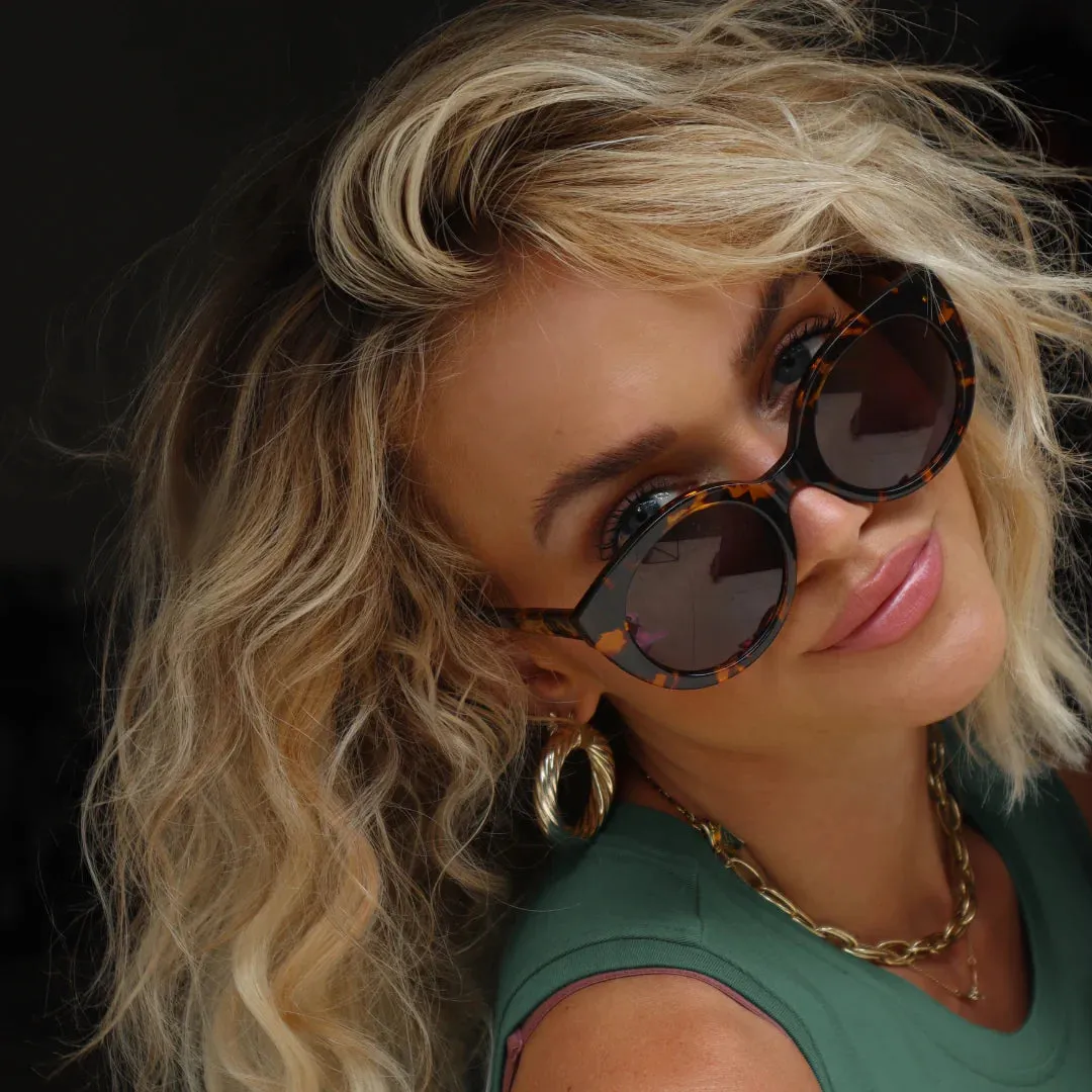 Diff Eyewear - Emmy - Dark Tortoise Grey Sunglasses (Add-On)