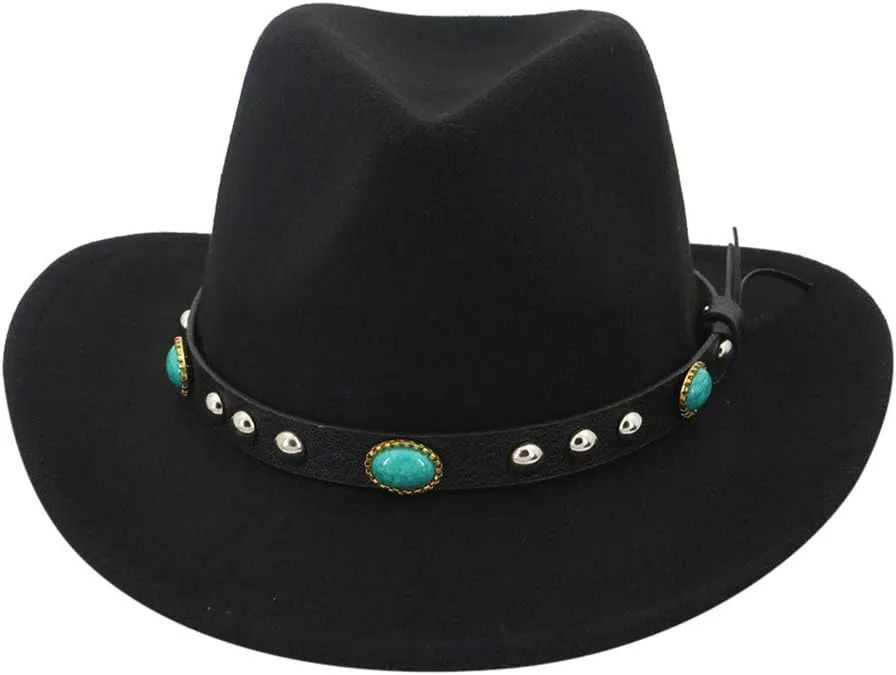 Fedora Hats for Men Women Wide Brim Hat Dress Panama Hats Fall Winter Bowler Hat
