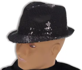 Forum Novelties Adult Sequin Fedora Hat, Black