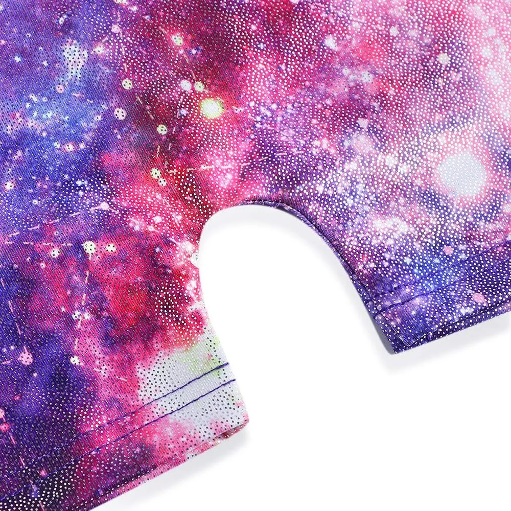 HOZIY Gymnastics Leotards for Girls with Shorts Toddlers Biketards Rainbow Unicorn Dinosaur Mermaid Leopard Flower Galaxy