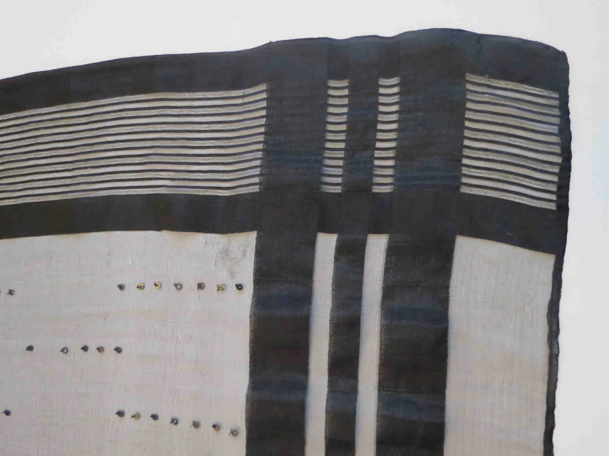 Long Black Silk Wrap With Spangles