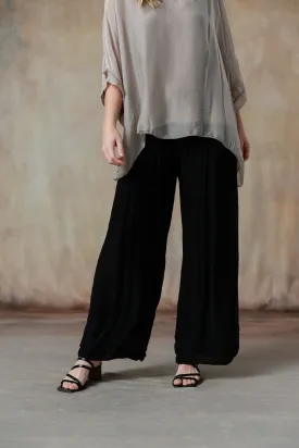 Madelyn Silk Pants (Black)