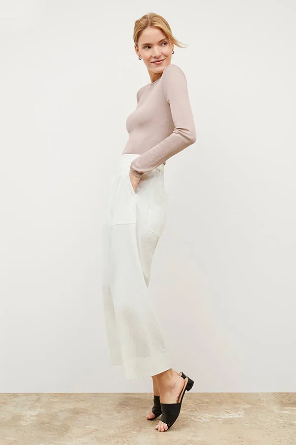 Meg Top - Ribbed Silk Jersey :: Blush