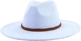 Men and Women Winter Fedora Hat Big Eave Jazz Top Surface Hat Latest Red Jazz Hat