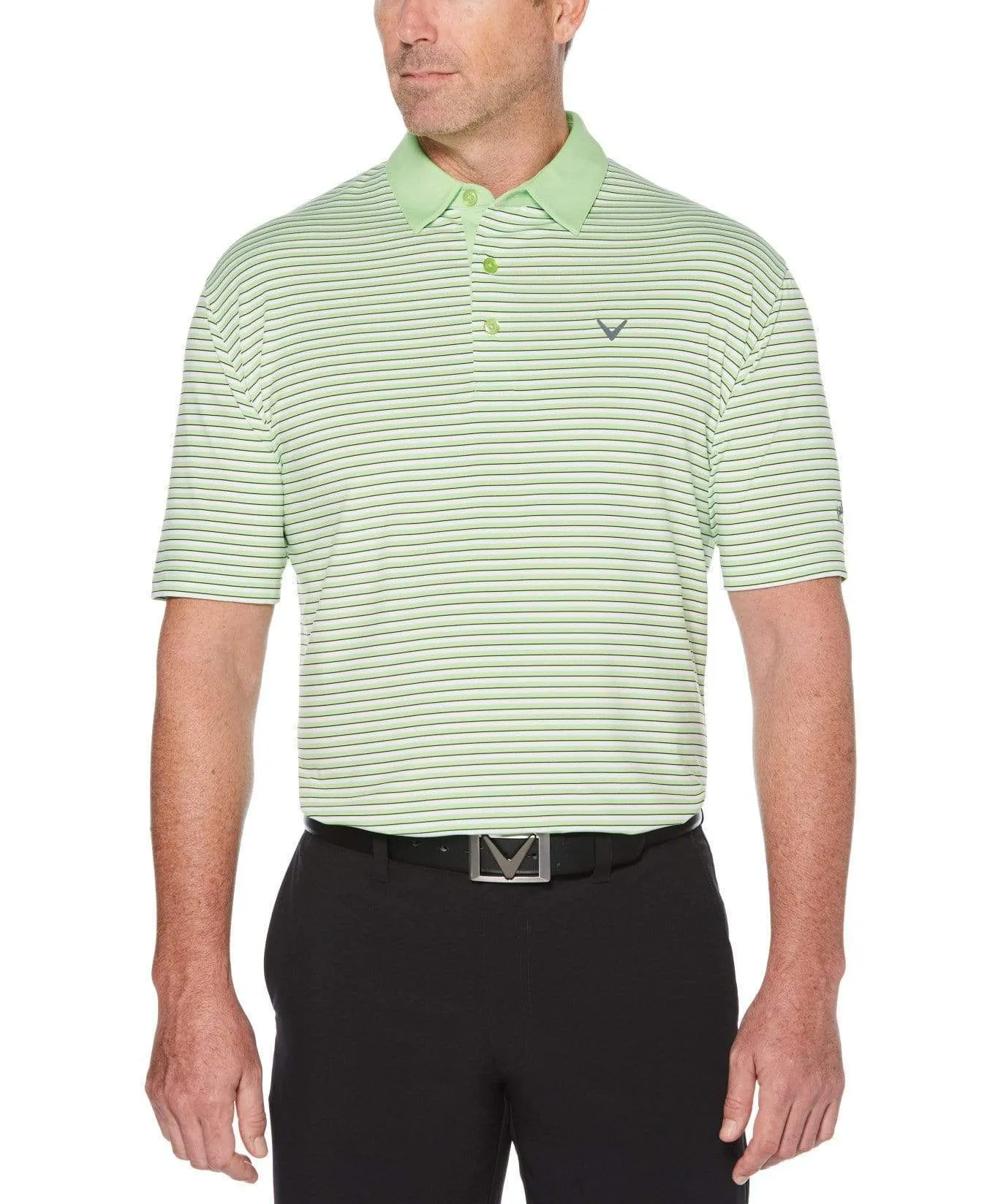Mens 3-Color Stripe Polo