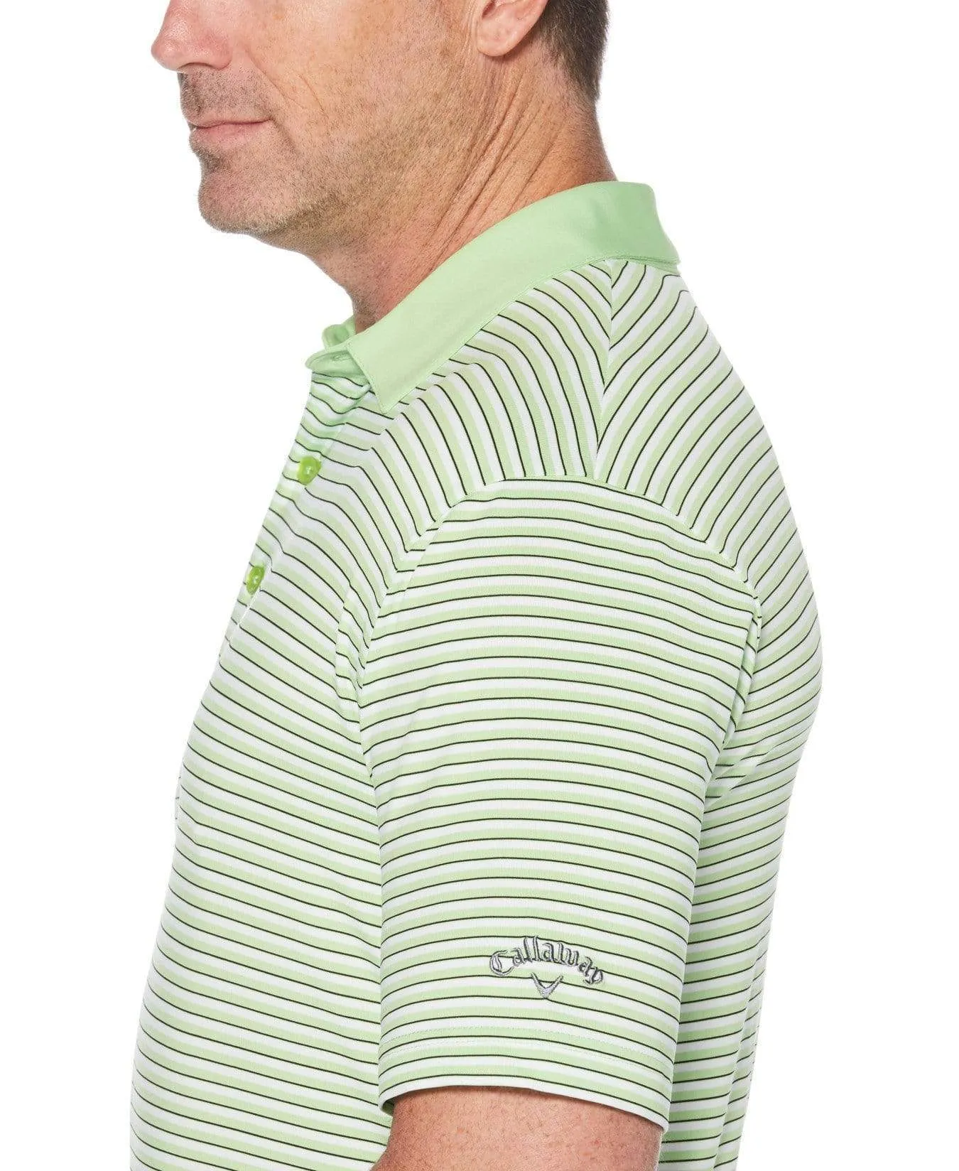 Mens 3-Color Stripe Polo