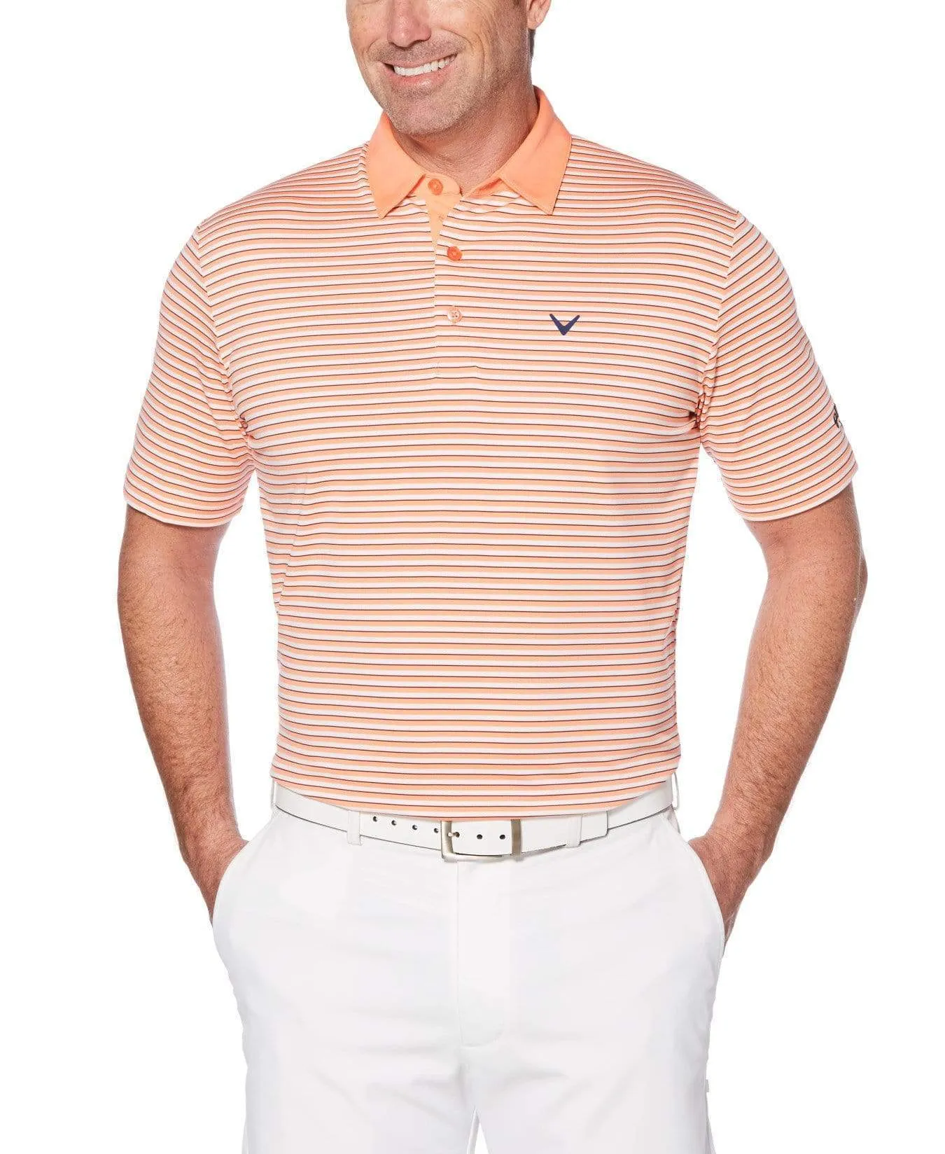 Mens 3-Color Stripe Polo