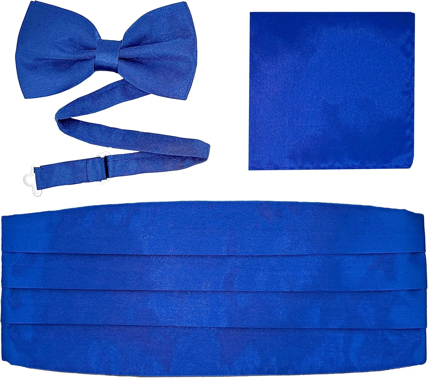 Men's Formal Cummerbund, Bow Tie, and Pocket Square Set