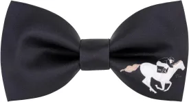 Men's Horse Race Bow Tie Satin Silk Pre-tied Solid Horse Racing Bow Ties for Men with Gift Box