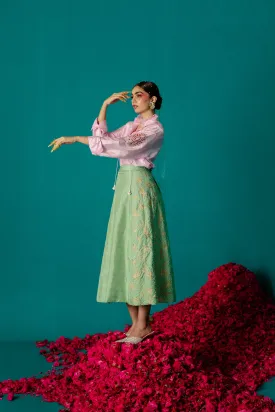 Pastel Green Star Pearl Skirt