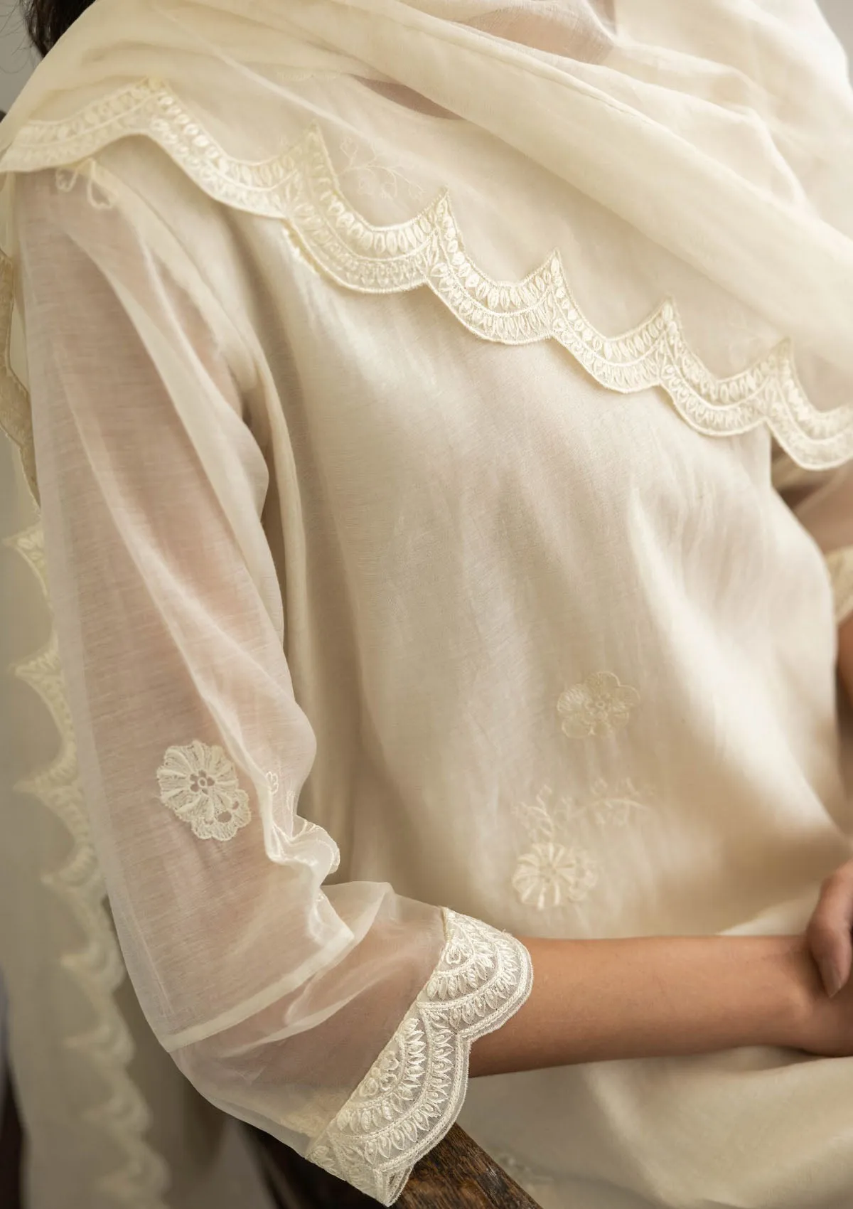 Pearl Embroidered Kurta Set