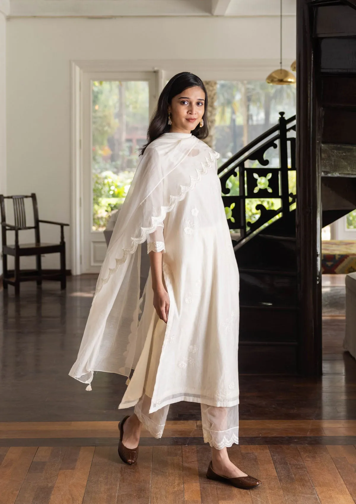 Pearl Embroidered Kurta Set