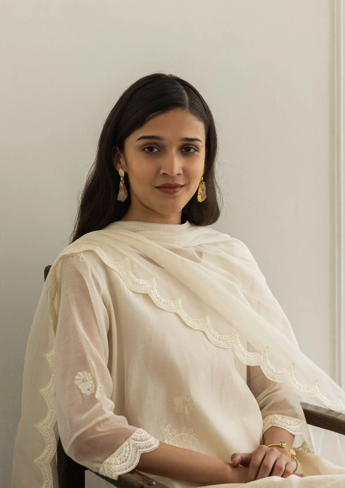 Pearl Embroidered Kurta Set