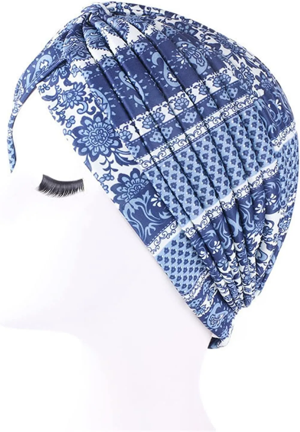 Qhome Women's Rasta Turban Indian Style Head Wrap Cap Hat Hair Cover Headband Various Print Design