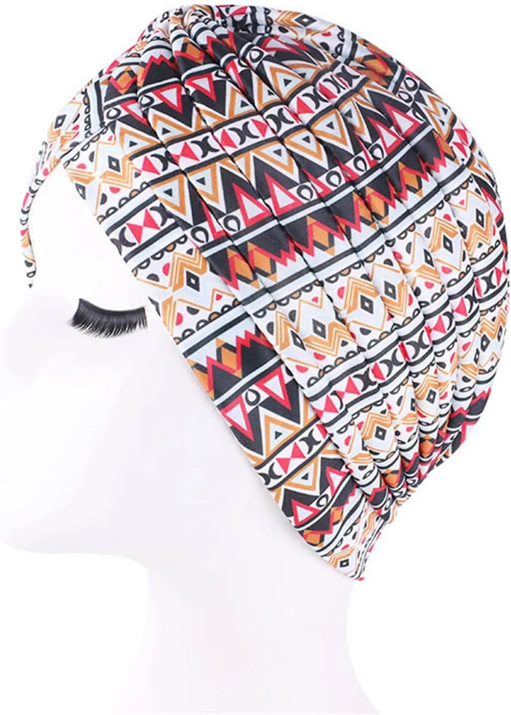Qhome Women's Rasta Turban Indian Style Head Wrap Cap Hat Hair Cover Headband Various Print Design