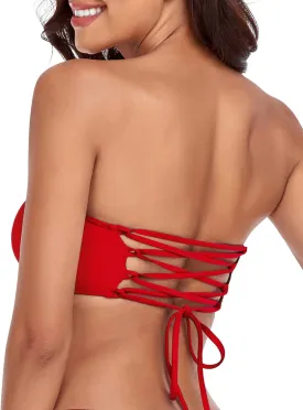 RELLECIGA Women's Bandeau Bikini Top