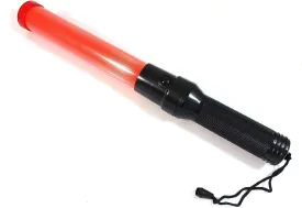 RK 16-Inch Signal Traffic Wand Baton LED Flashlight with Wrist Strap, Orange Finish