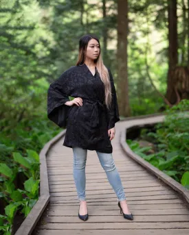 Serena Black Kimono Sleeve Jacket