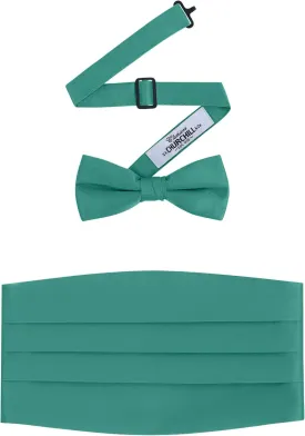 S.H. Churchill & Co. Men's Formal Satin Bowtie and Cummerbund Set