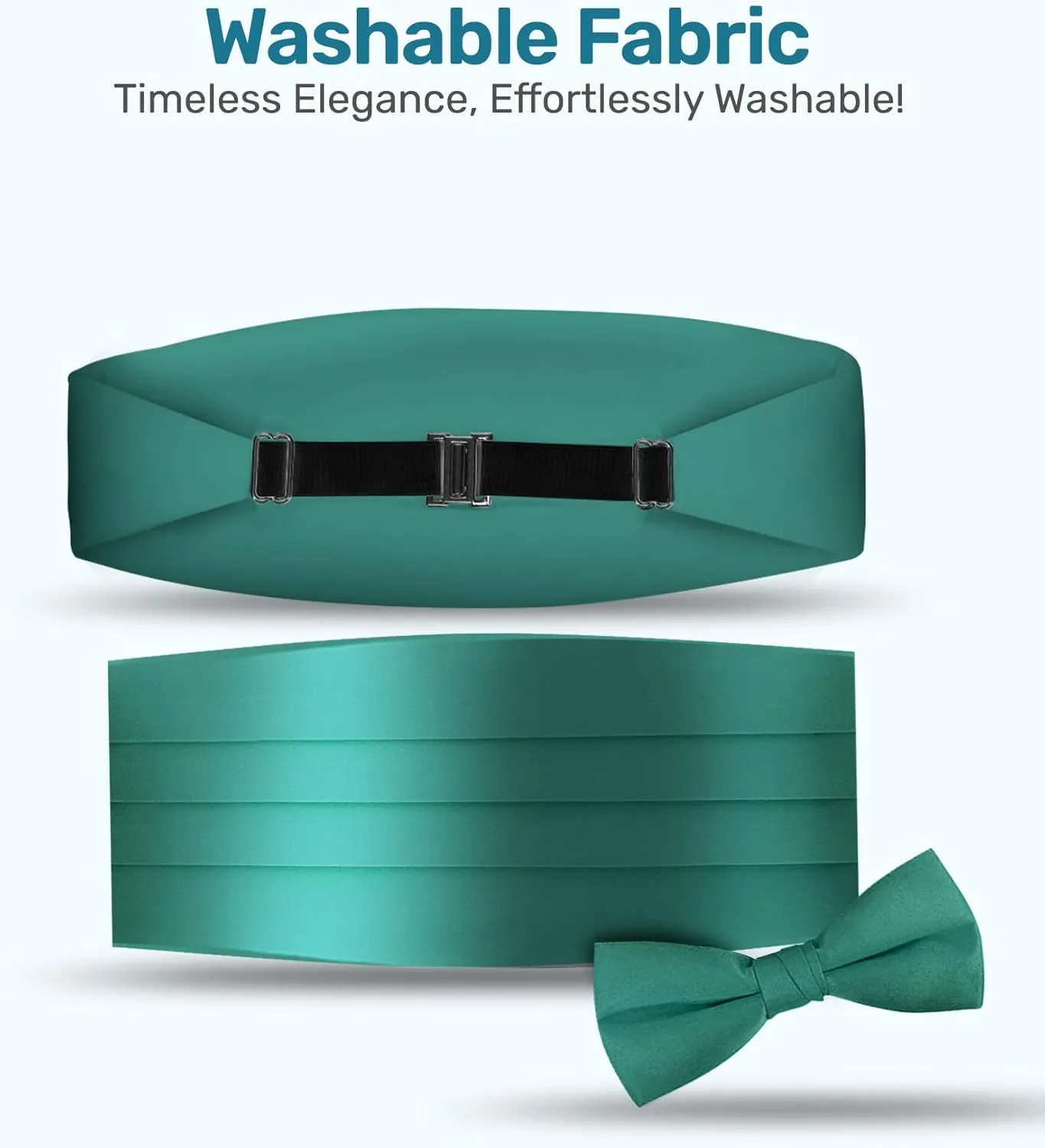 S.H. Churchill & Co. Men's Formal Satin Bowtie and Cummerbund Set