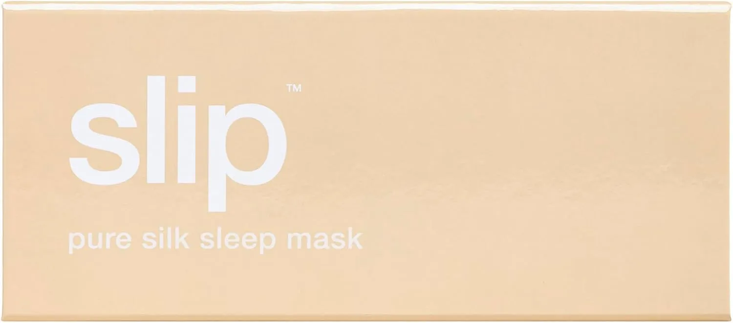 slip Pure Silk Sleep Mask - Caramel | 100% Mulberry Silk, Ultra Soft & Comfortable | Blocks Light for Restful Sleep, Adjustable Strap for Perfect Fit | Gentle on Skin & Hair, Ideal for Travel & Home