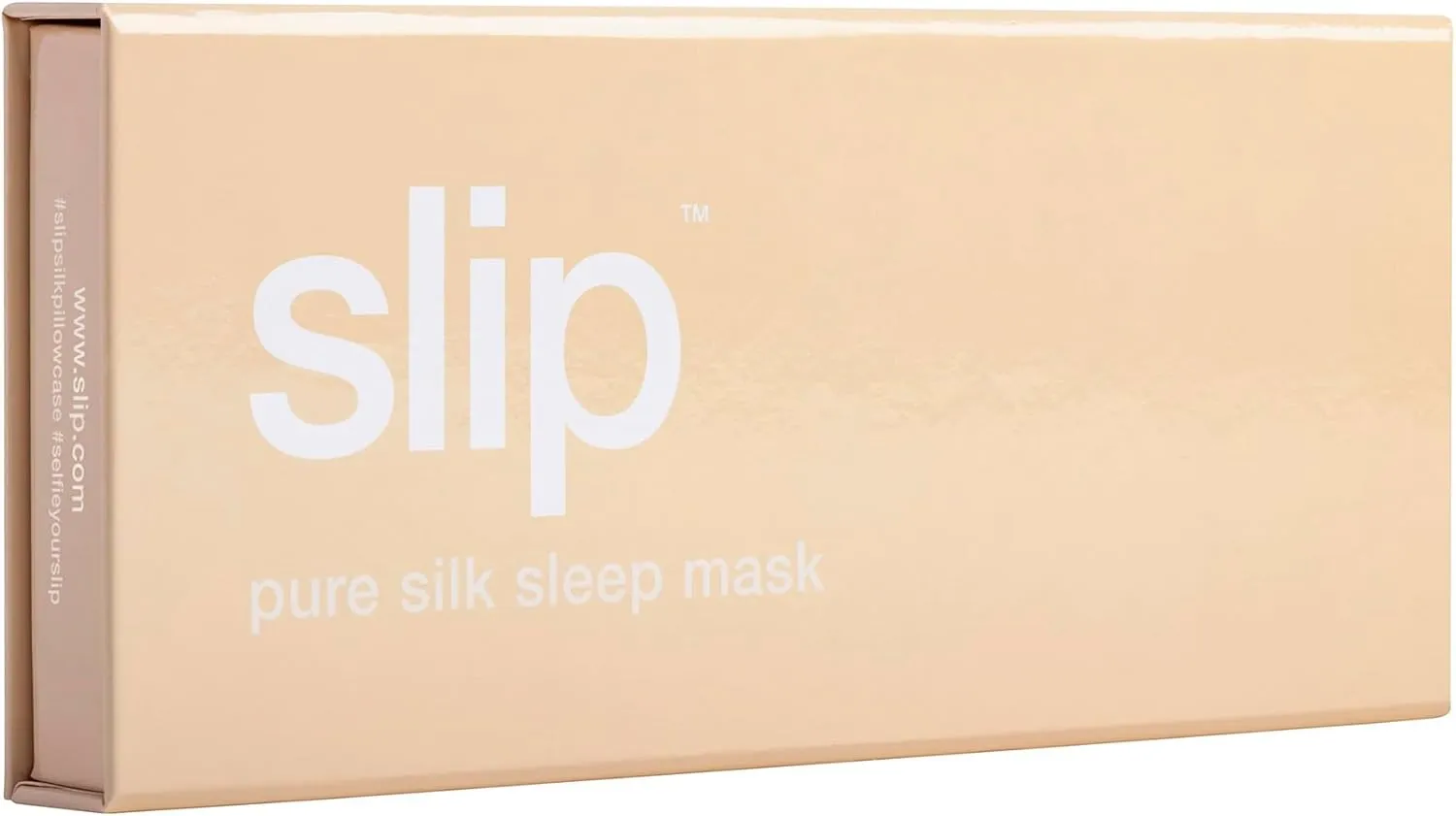 slip Pure Silk Sleep Mask - Caramel | 100% Mulberry Silk, Ultra Soft & Comfortable | Blocks Light for Restful Sleep, Adjustable Strap for Perfect Fit | Gentle on Skin & Hair, Ideal for Travel & Home