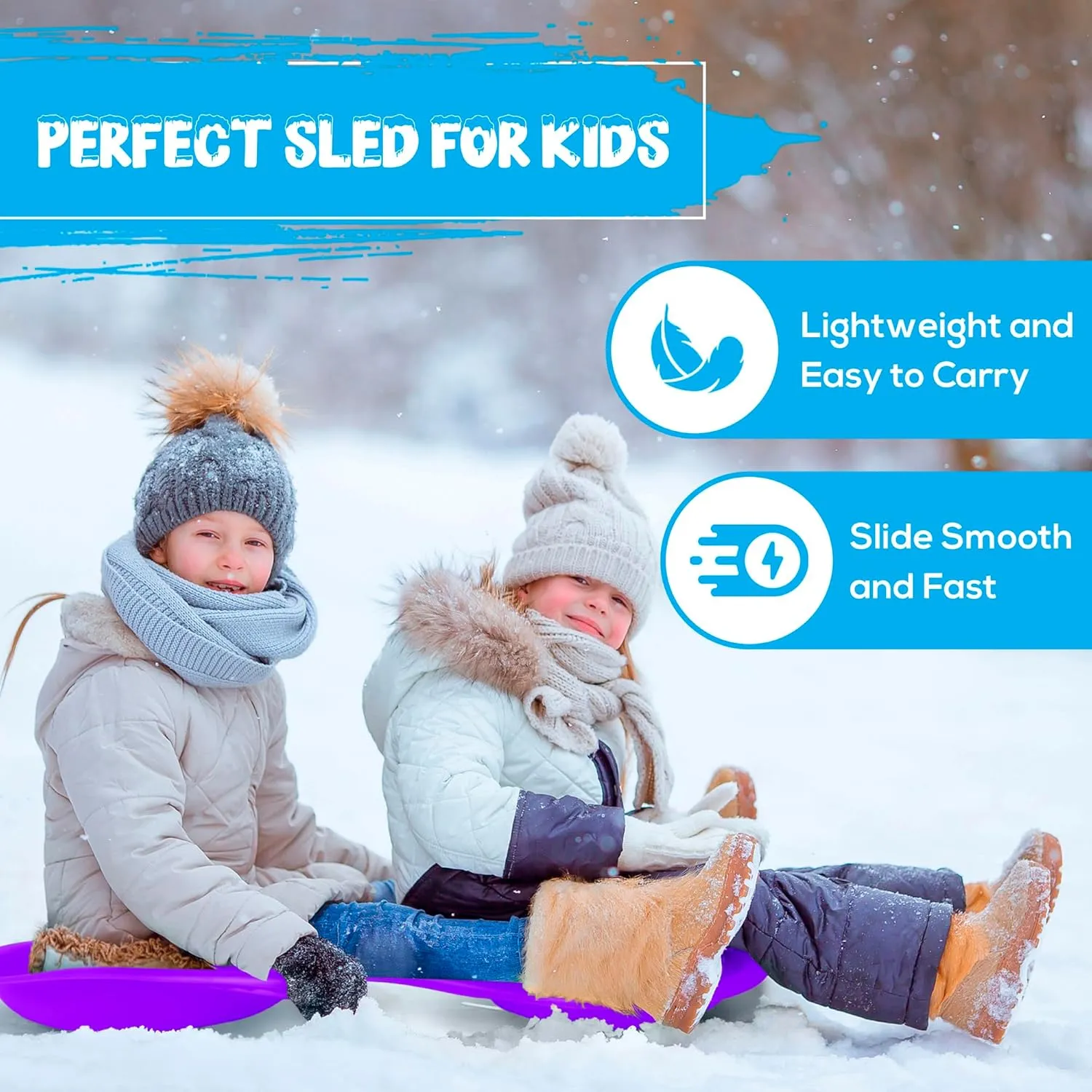 Slippery Racer Downhill Blitzer Arrow Snow Sled.