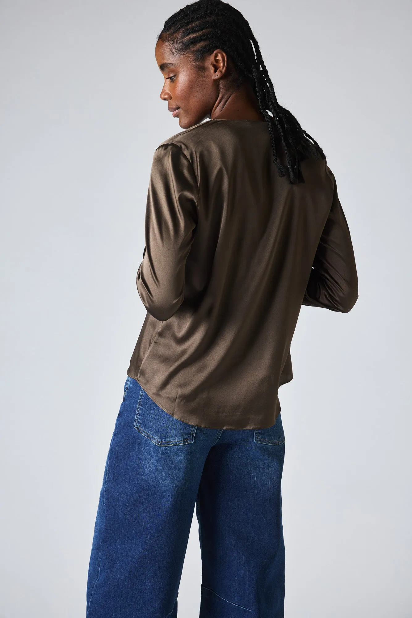 The Easygoing Long Silk Top