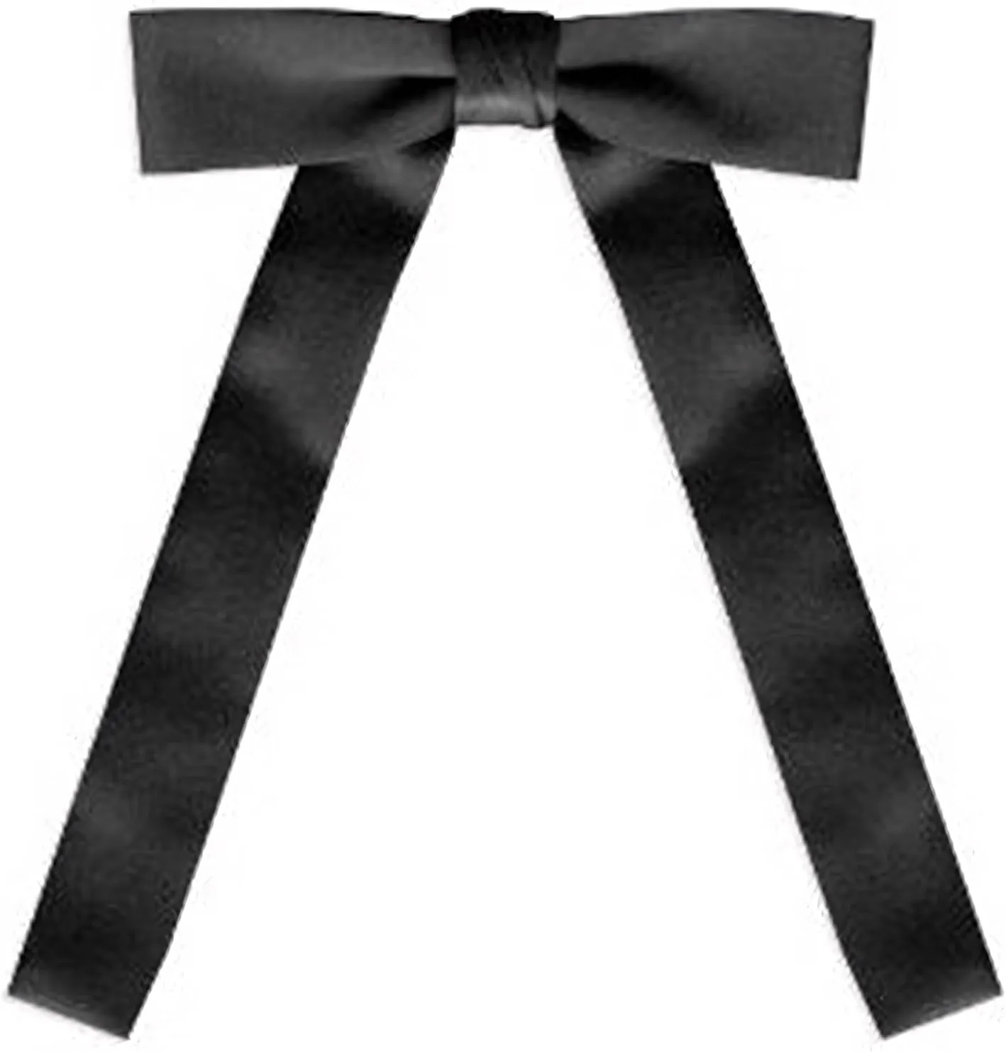 TopTie Black Satin Western String Bow Tie