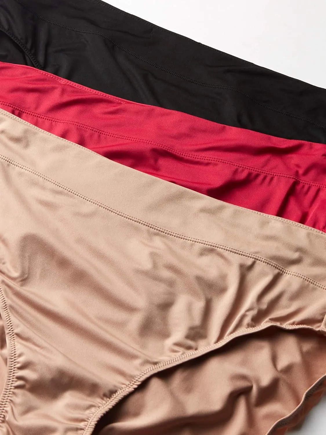 Warner's Women's Blissful Benefits Dig-Free Comfort Waistband Microfiber Hi-Cut 3-Pack 5138w