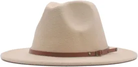 Womens Fedora Panama Wool Belt Classic Hat Buckle Hat Floppy Wide Baseball Caps Safari Hat Fishing | Sun Hat