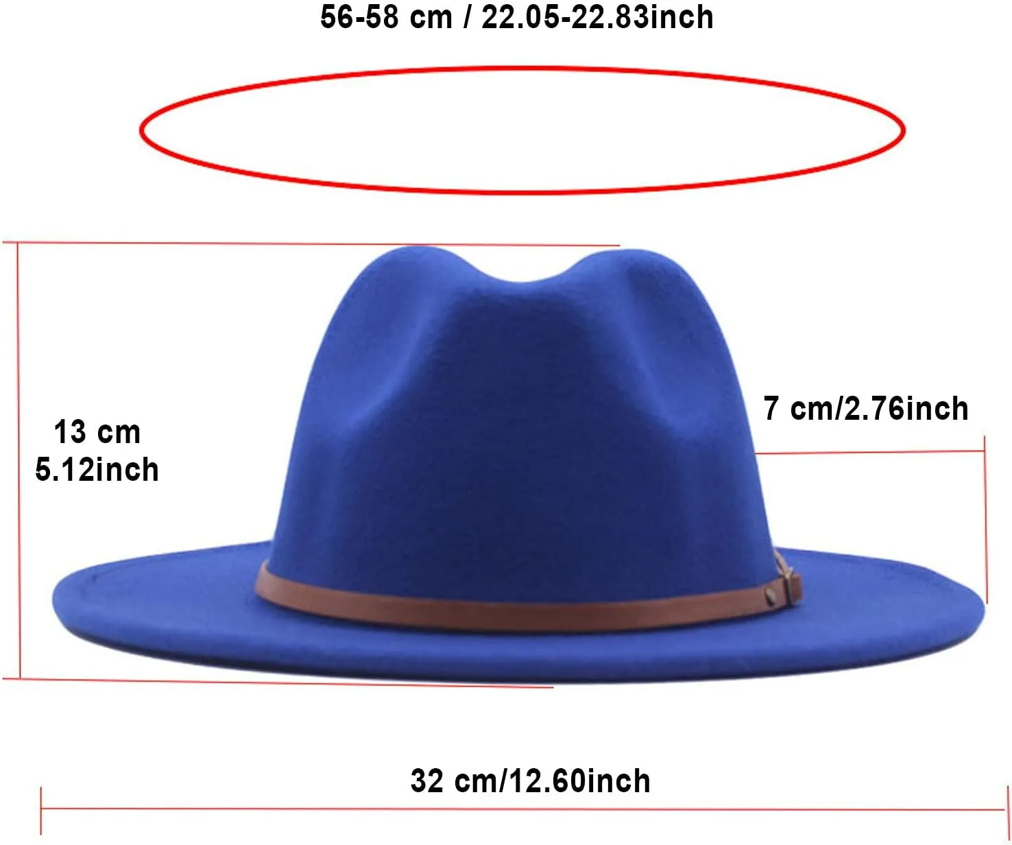 Womens Fedora Panama Wool Belt Classic Hat Buckle Hat Floppy Wide Baseball Caps Safari Hat Fishing | Sun Hat