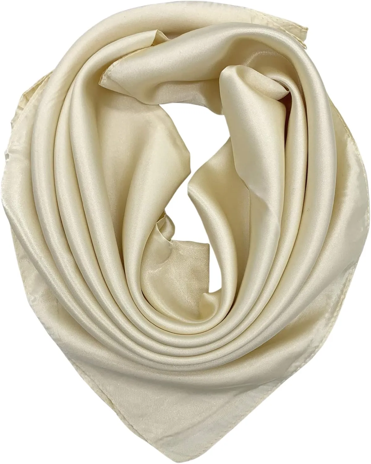 YOUR SMILE Silk Feeling Scarf Women's Fashion Pattern & Solid Color Large Square Satin Headscarf