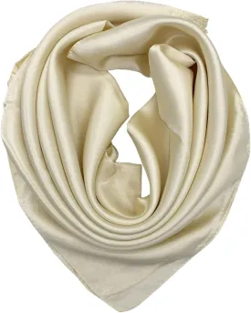 YOUR SMILE Silk Feeling Scarf Women's Fashion Pattern & Solid Color Large Square Satin Headscarf